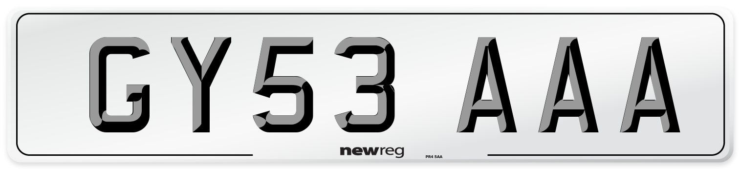 GY53 AAA Number Plate from New Reg
